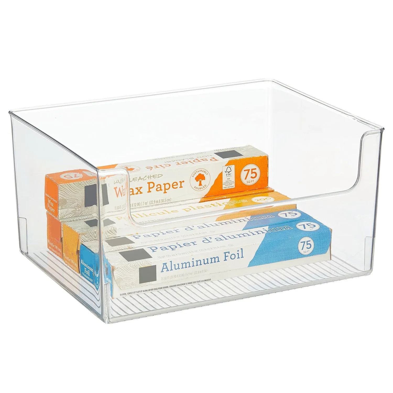 mDesign 19542MDKEU Aufbewahrungsbox 2er-Set transparent groß