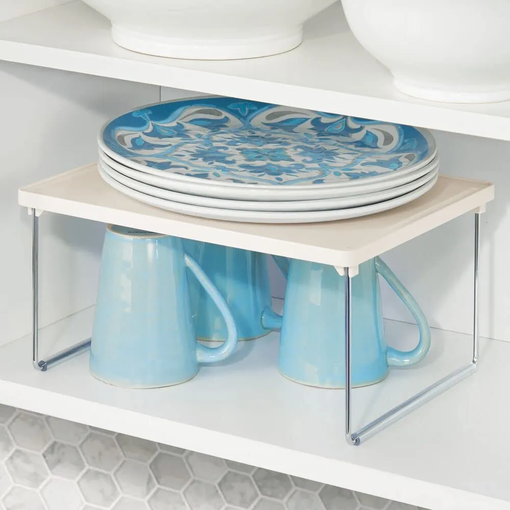mDesign Schrankregal 2er-Set creme 2 Etagen