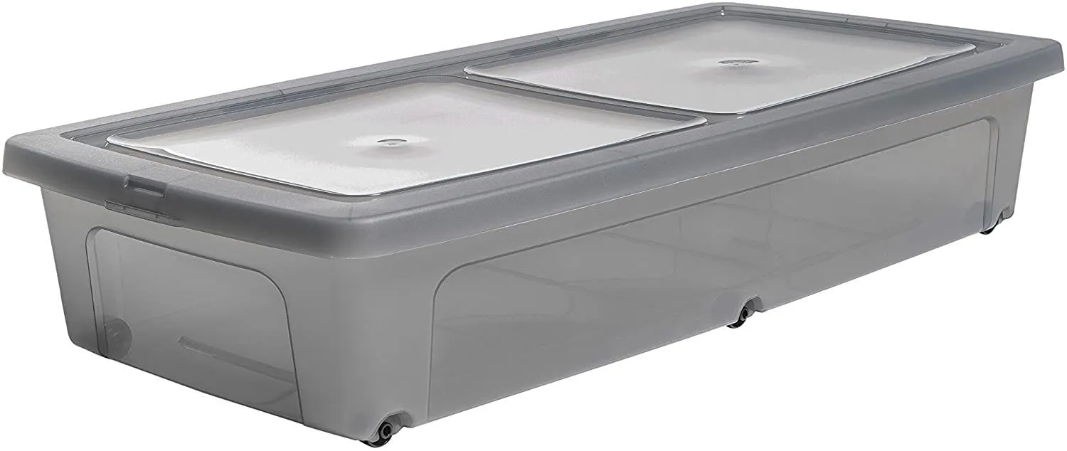 Iris Ohyama MCB-UB Unterbettbox 35L 2er-Set grau