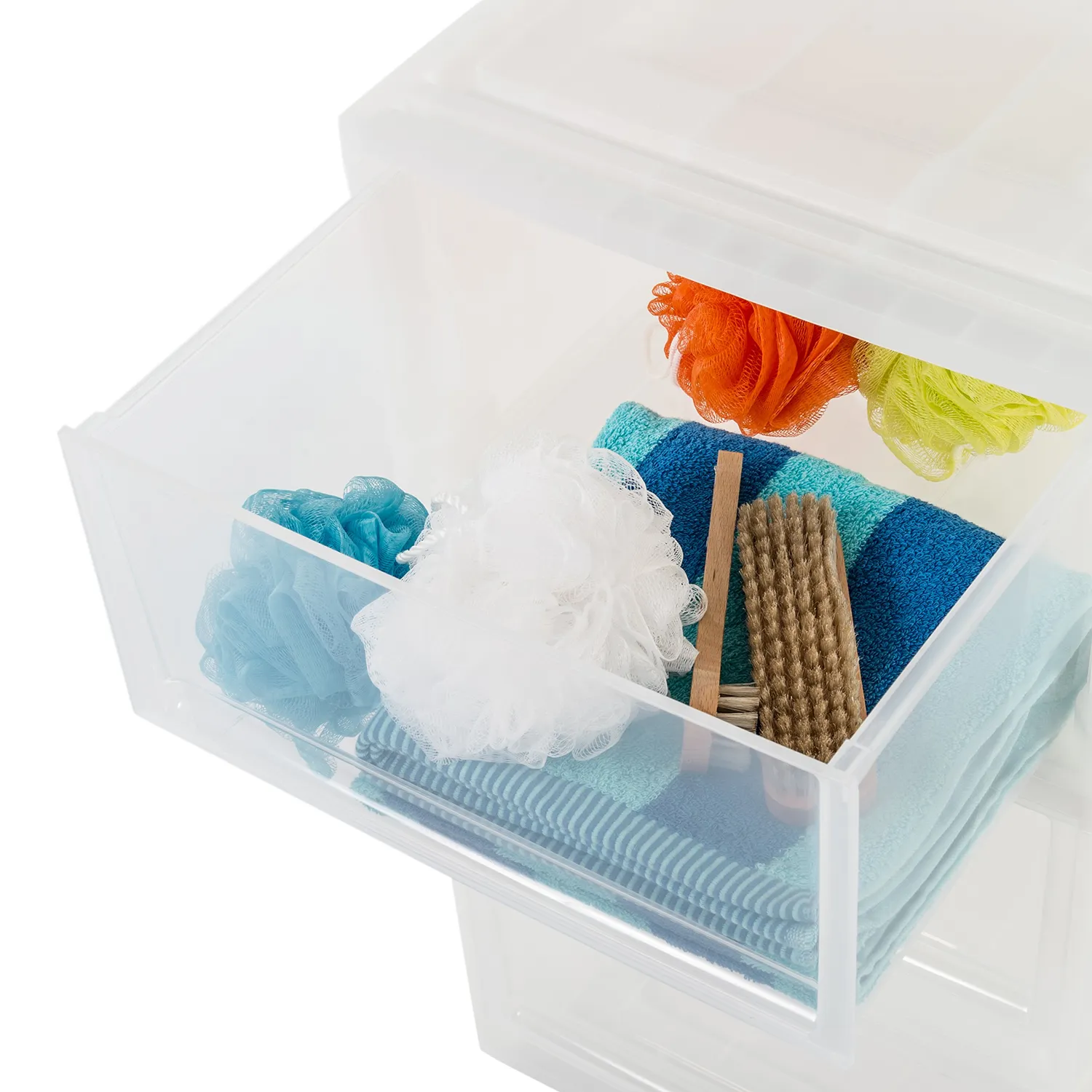 Iris Ohyama MS M Schubladenbox transparent 30L stapelbar