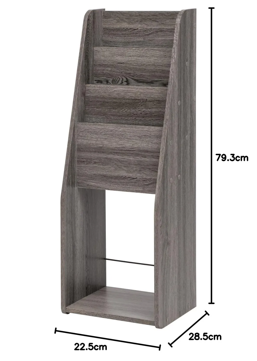 Iris Ohyama Magazine Rack Slim MR-S Zeitschriftenregal Eiche Grau