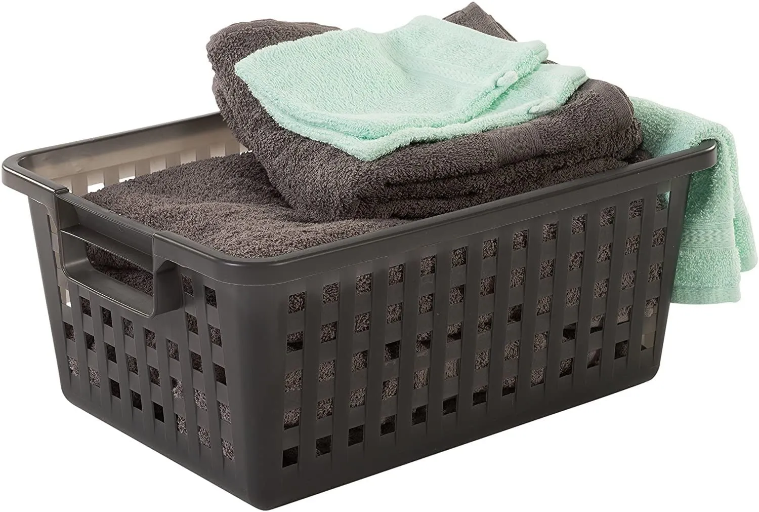 Iris Ohyama VM-40 Korb 25L 3er Set Grau stapelbar