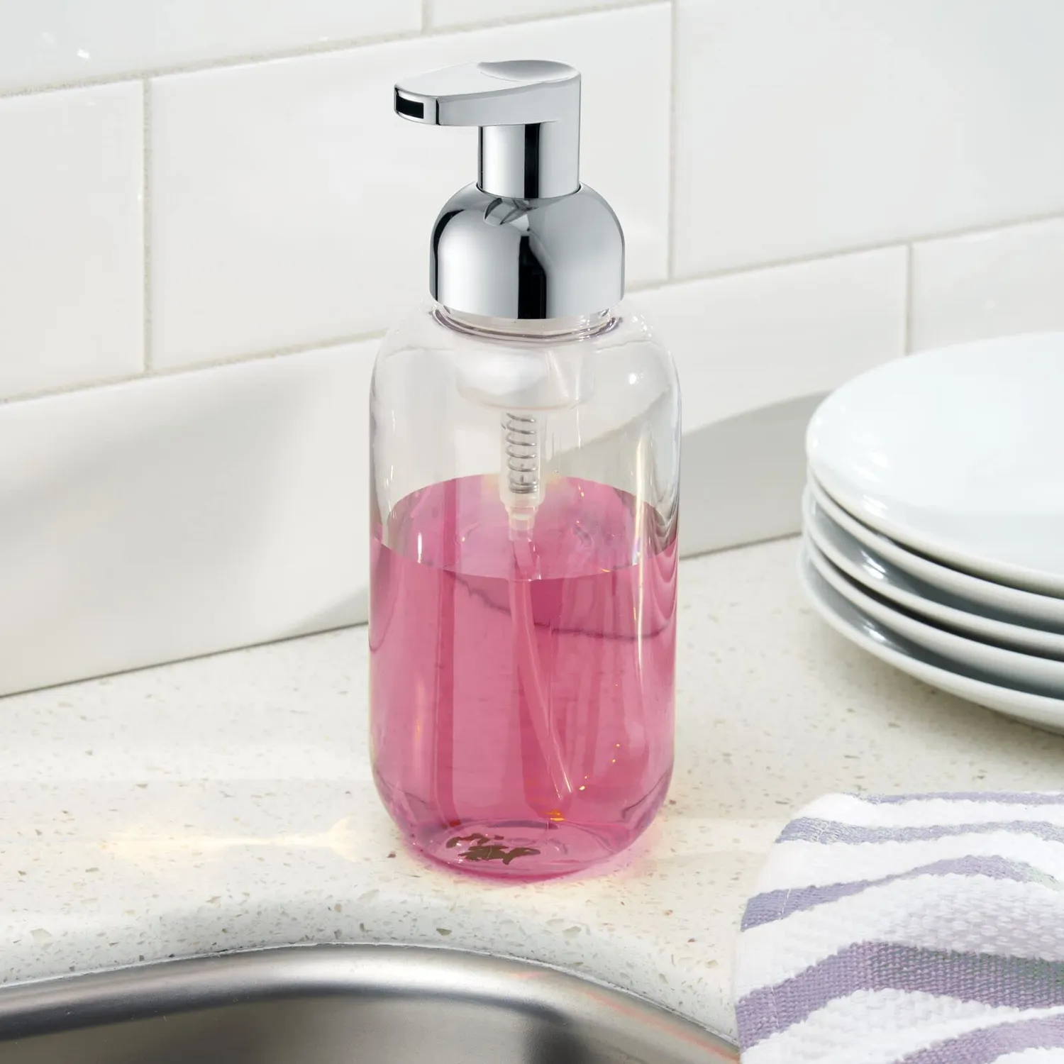 mDesign Schaumseifenspender 2er-Set transparent 340ml