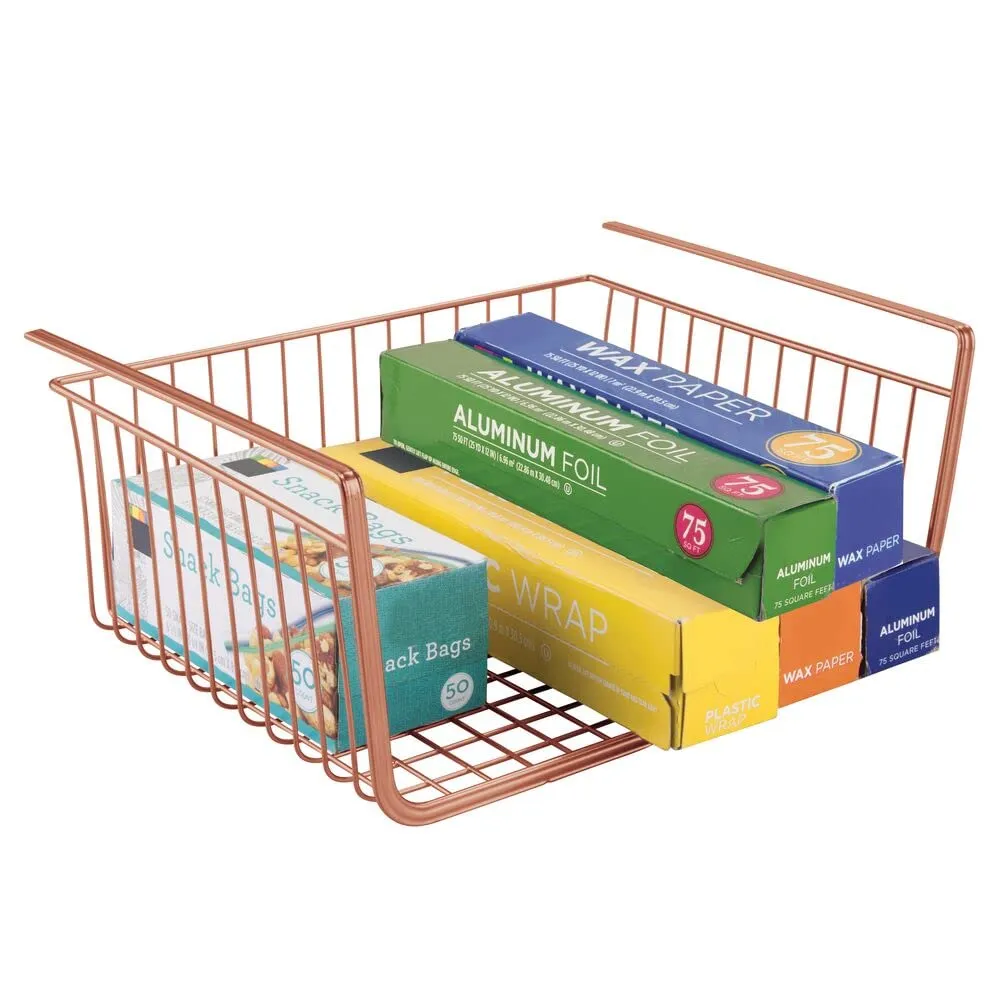 mDesign Hängekorb Metall Kupfer 2er-Set 33cm Robust
