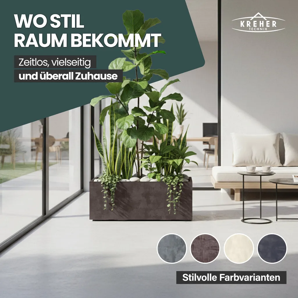 Kreher Millennium XL Pflanzkübel 100 L Braun rechteckig