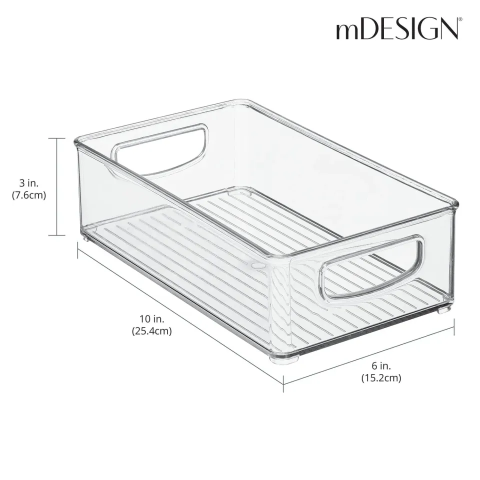 mDesign Küchen Organizer 8er-Set transparent 15,2 cm