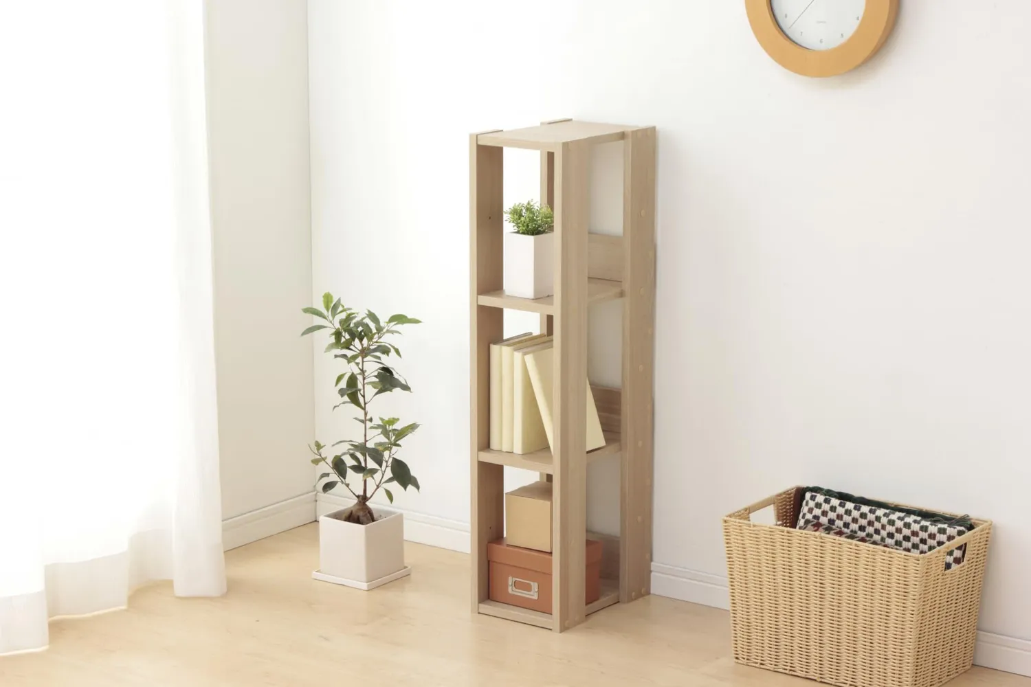 Iris Ohyama Open Wood Rack OWR-200 Regal hellbraun 20 cm