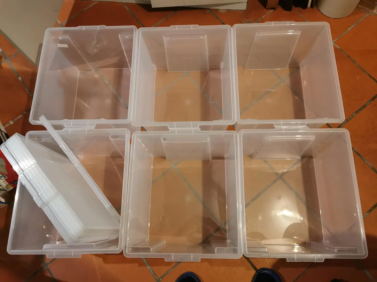 Iris Ohyama USB-M Aufbewahrungsbox 30L 6er Set transparent