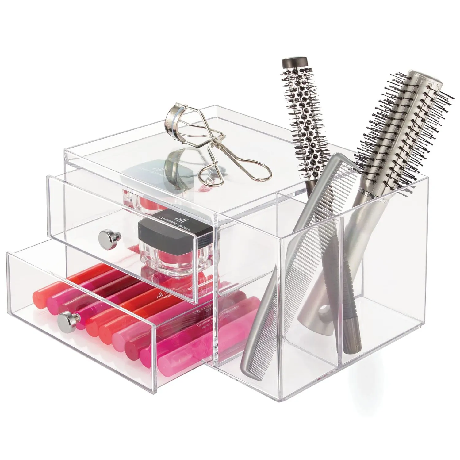mDesign Schubladenbox Kosmetik Tower transparent 5 Fächer