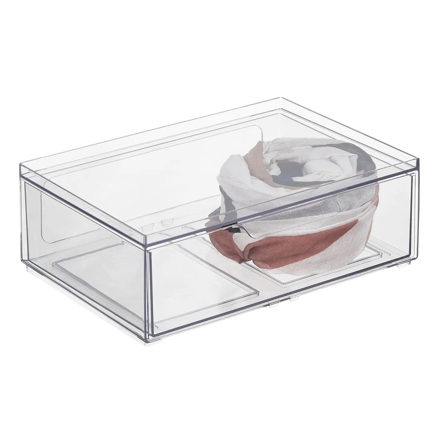 M Design Schubladenbox mit Schublade 2er-Set durchsichtig stapelbar