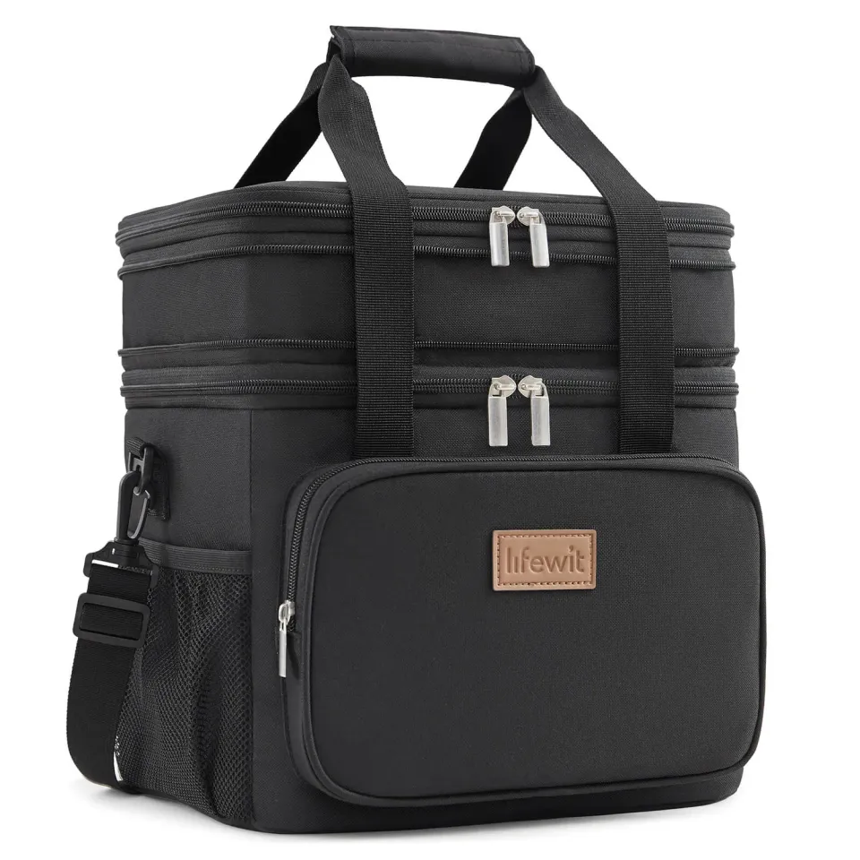 Lifewit Double Deck Kühltasche Large schwarz isoliert