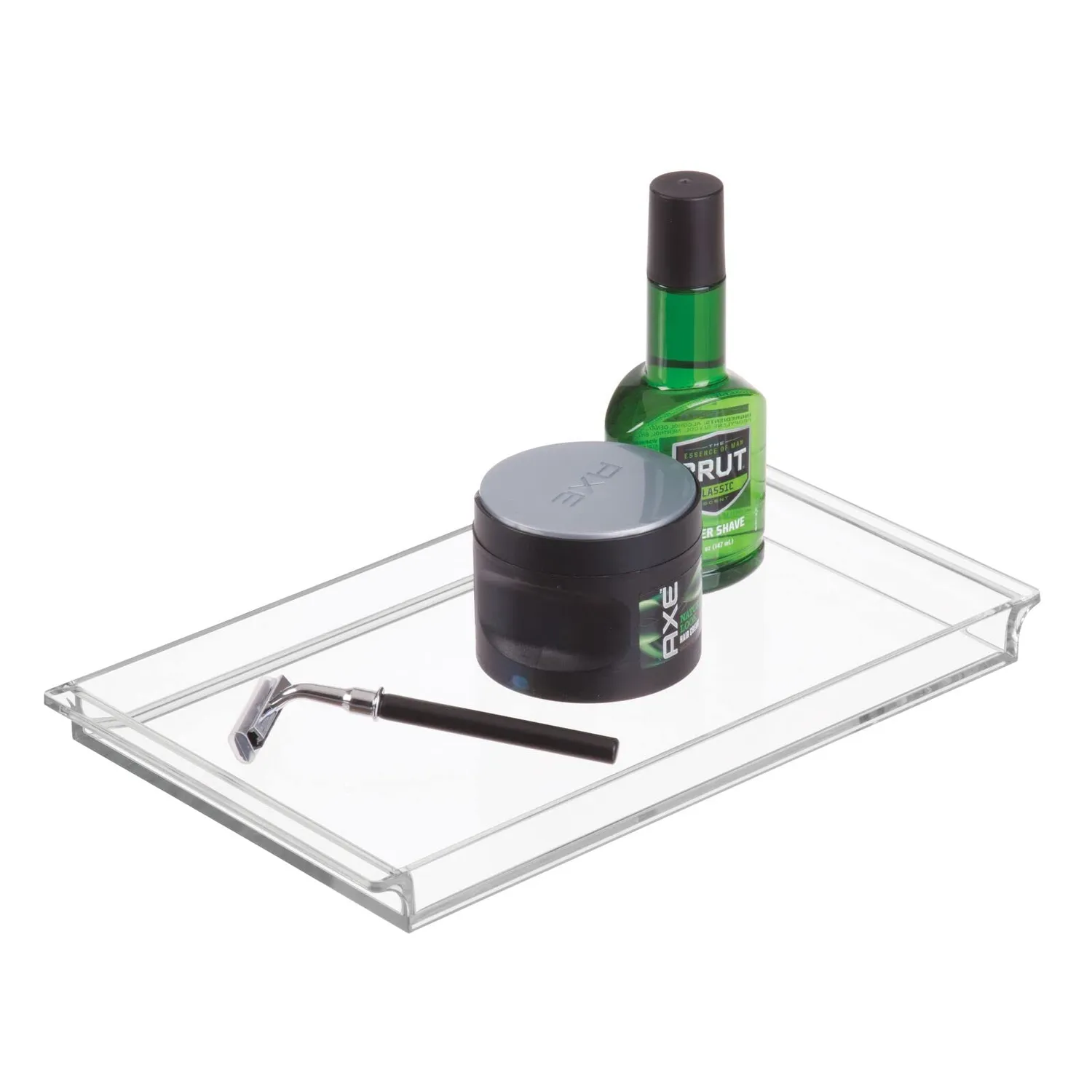 mDesign Kosmetiktablett Kunststoff 2er-Set durchsichtig