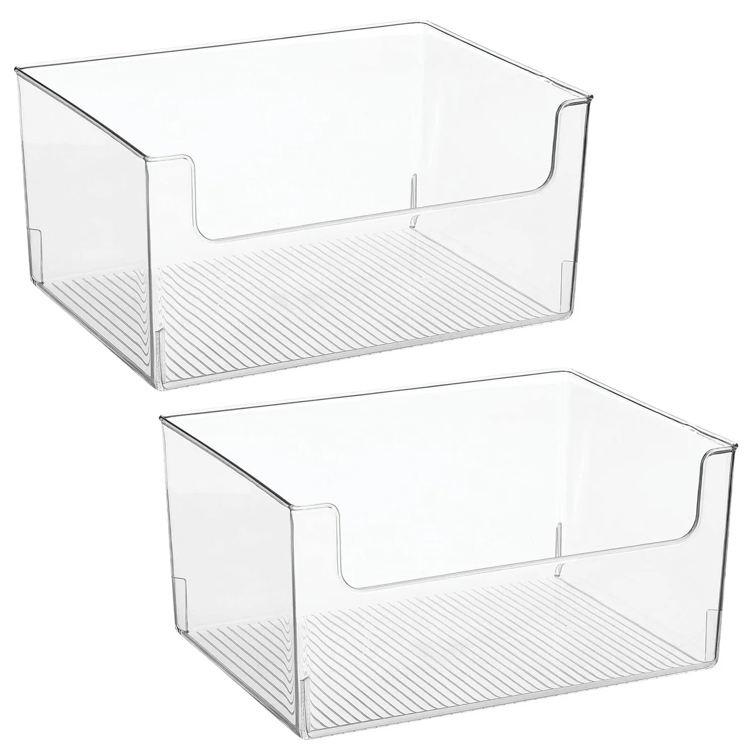 mDesign 19542MDKEU Aufbewahrungsbox 2er-Set transparent groß