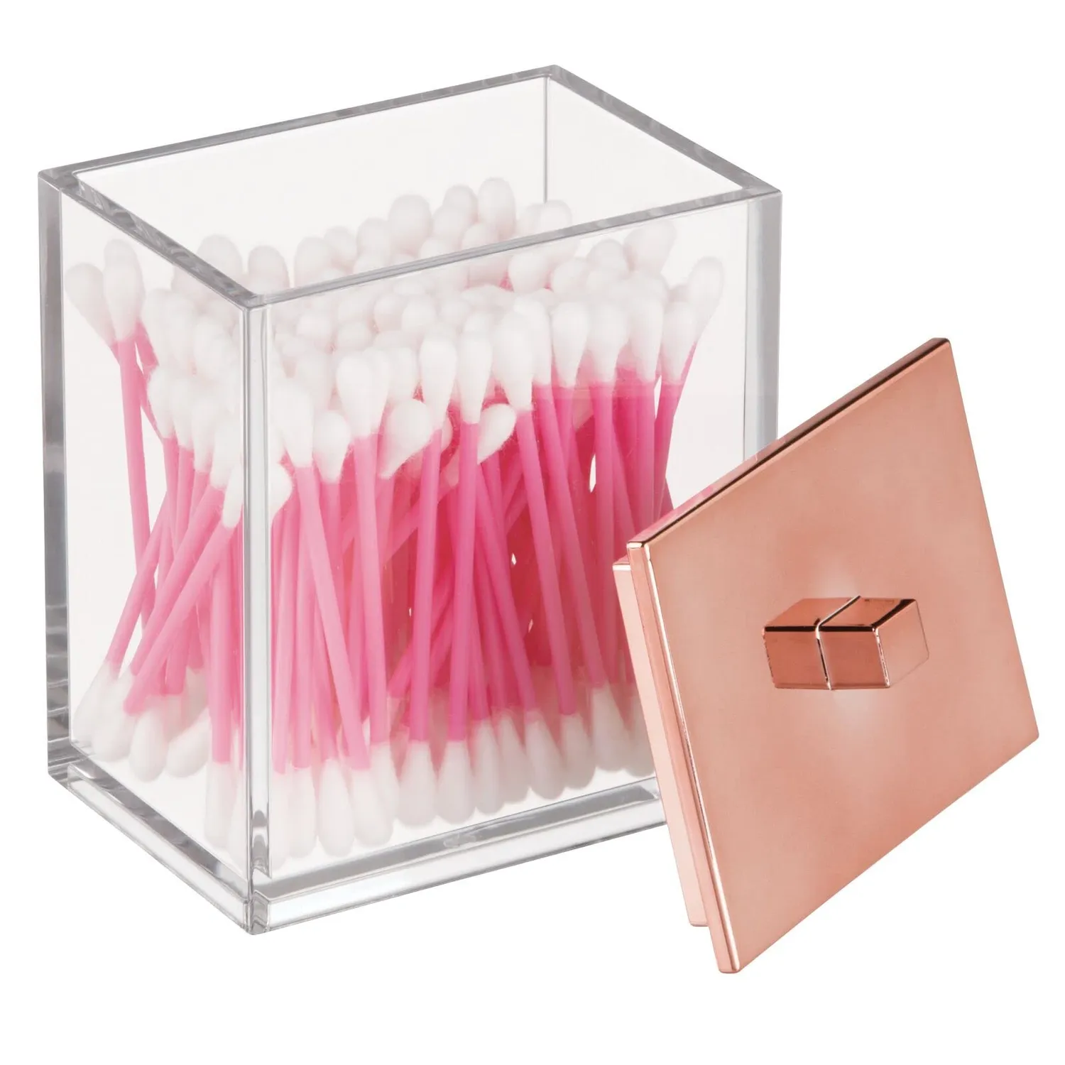 mDesign 8710 Wattepadspender 2er-Set roségold