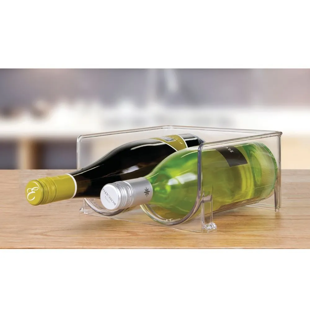 mDesign Flaschenhalter Kühlschrank durchsichtig stapelbar