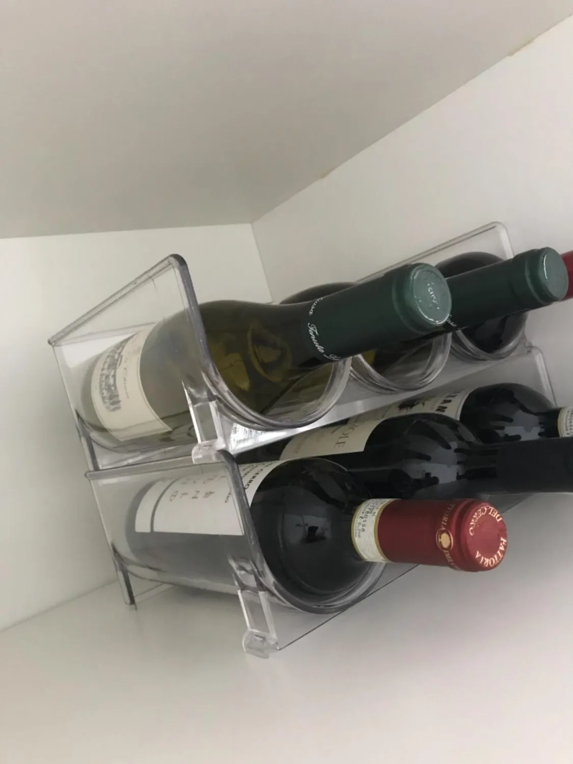 mDesign Flaschenregal Weinregal 8er-Set grau für 3 Flaschen