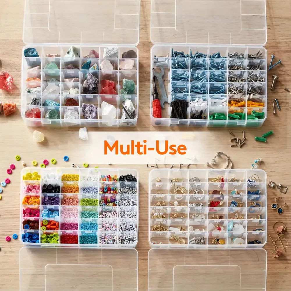 Lifewit Schmuckkasten Aufbewahrungsbox 2er transparent