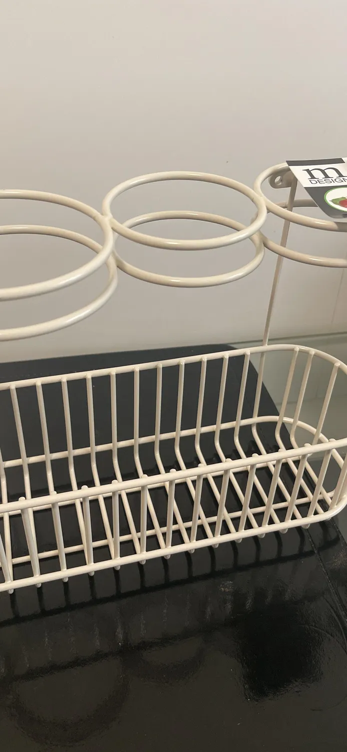 mDesign Fönhalter Wandmontage dunkelgrau 4 Fächer
