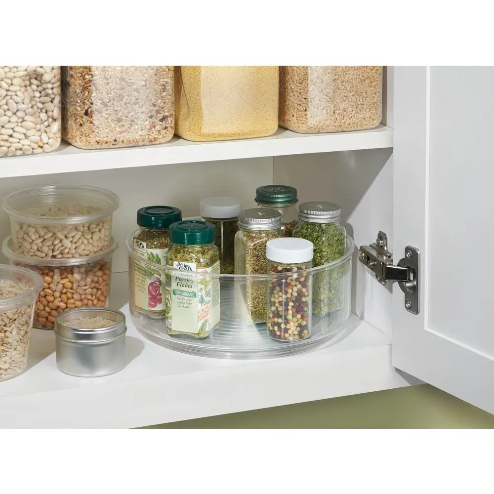 M Design Lazy Susan Gewürzregal Drehteller transparent Kunststoff