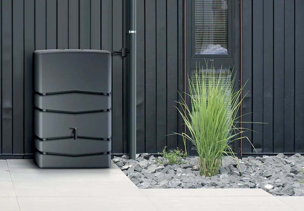 Kreher Aqua Tower Wassertank 450 Liter anthrazit mit Hahn