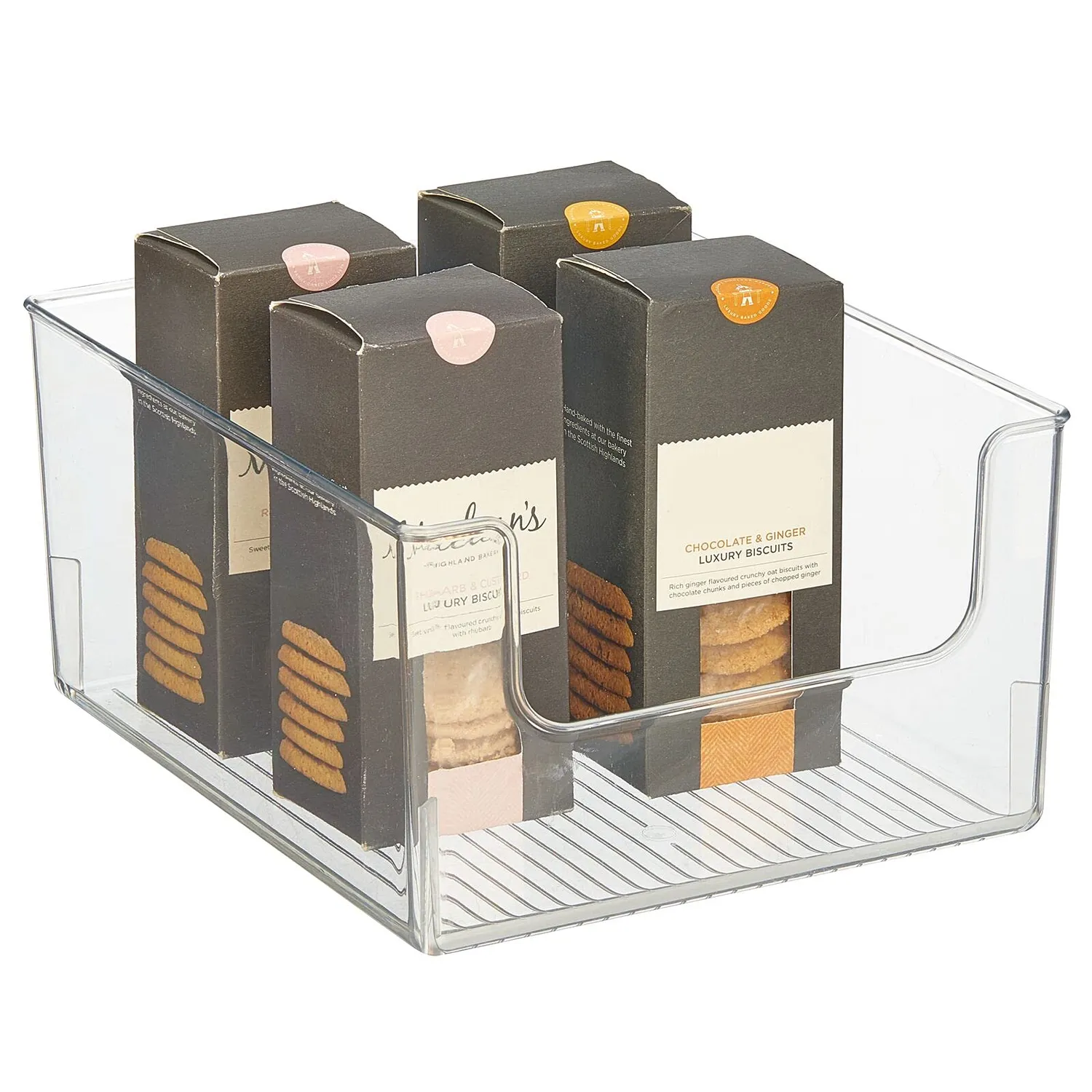 mDesign 19551MDKEU Kühlschrankbox 2er-Set transparent offen