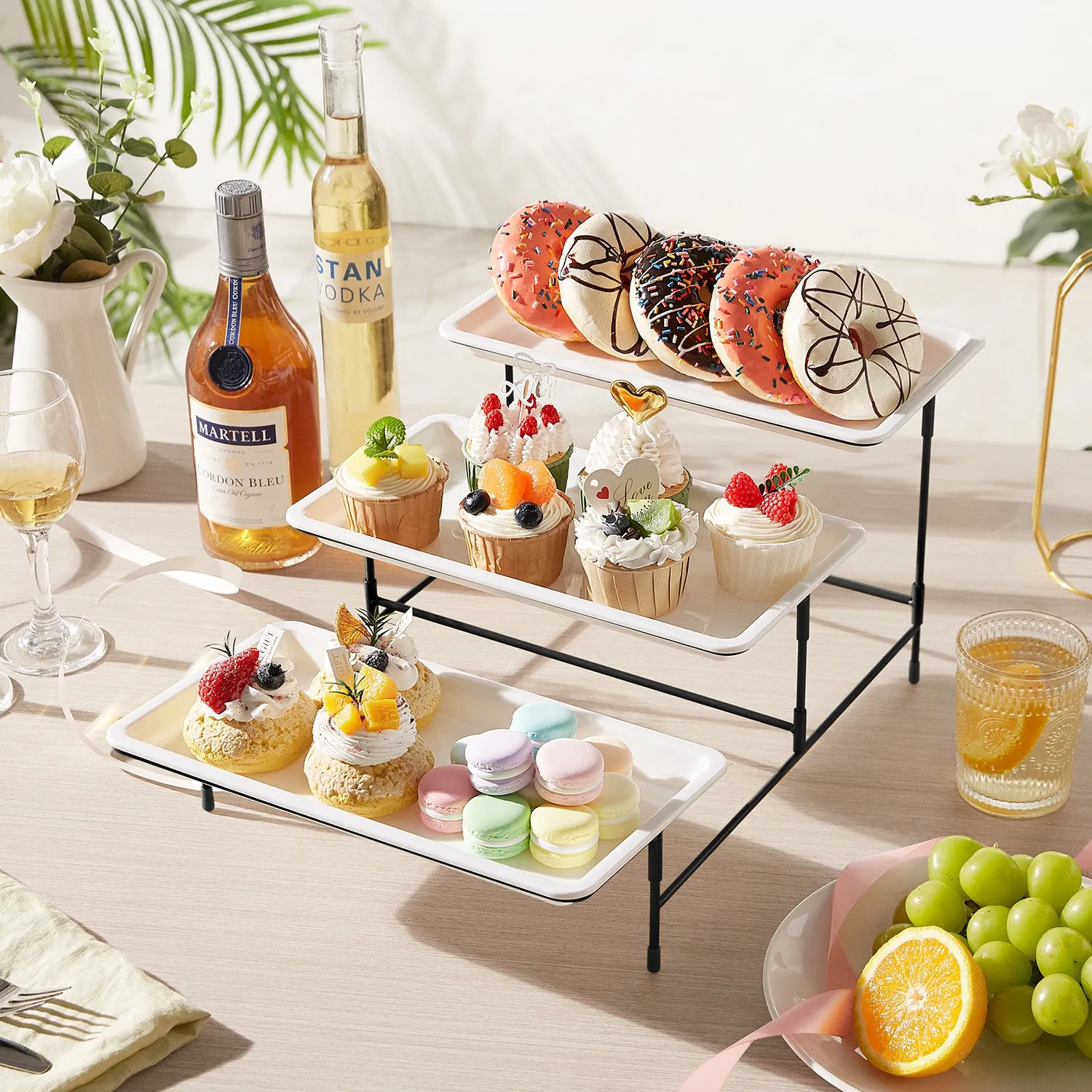 Lifewit Etagere 3-stöckig Weiß 30cm Kunststoff