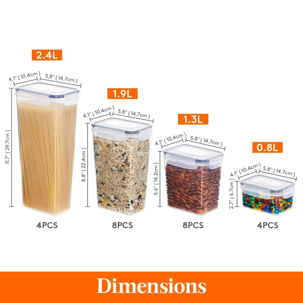 Lifewit Vorratsdosen Set 24-teilig luftdicht BPA-frei