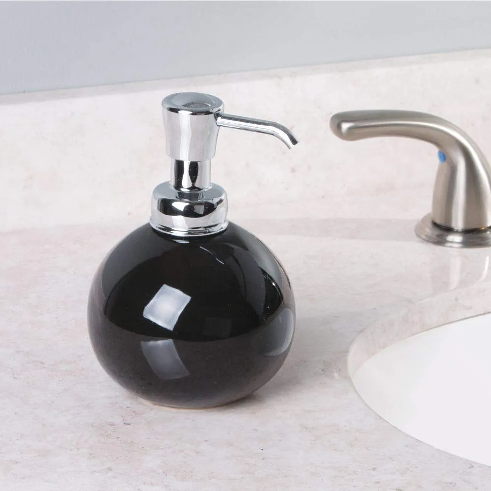 M Design York Seifenspender Schwarz Chrom Pumpe