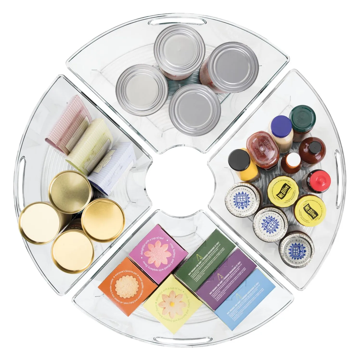 mDesign Aufbewahrungskorb 4er-Set Kunststoff klar