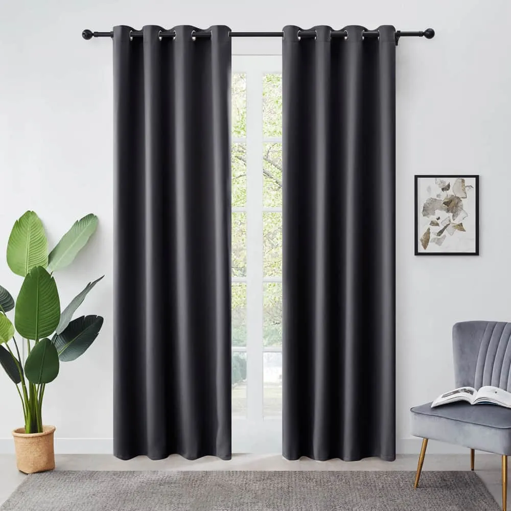 Lifewit Verdunklungsvorhang grau 107x160cm Thermo Blickdicht