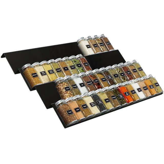 Lifewit Spice Rack Gewürzregal Schublade 4 Ebenen verstellbar