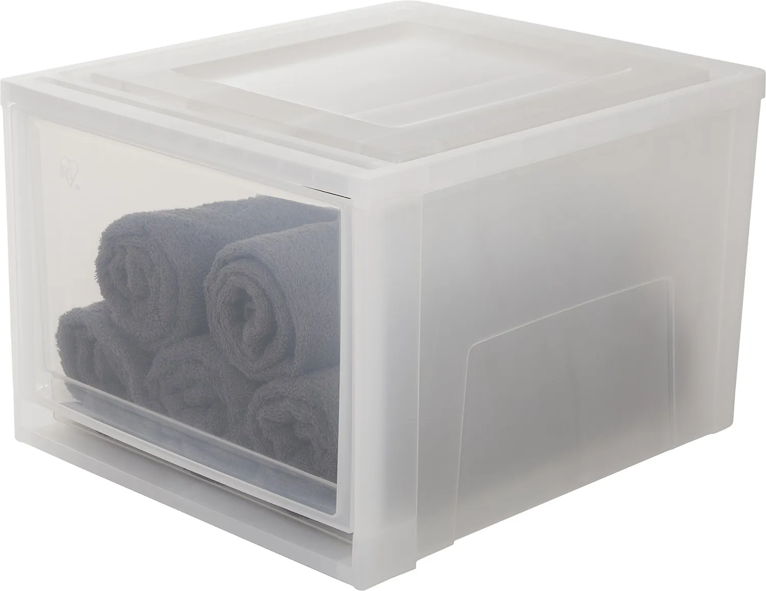 Iris Ohyama Maxi Drawer L Schublade 40L gefrostet weiß stapelbar