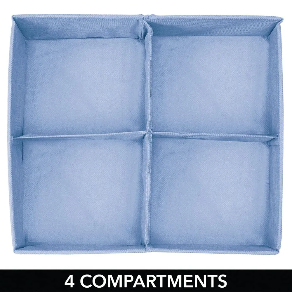 mDesign Baby Organizer Aufbewahrungsbox blau 4 Fächer