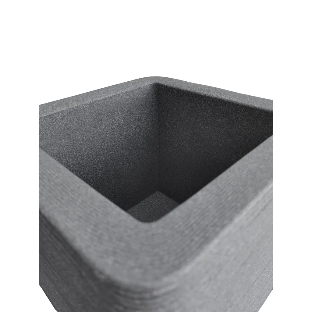 Kreher Struktur Optik Pflanzkübel 30x30 Anthrazit
