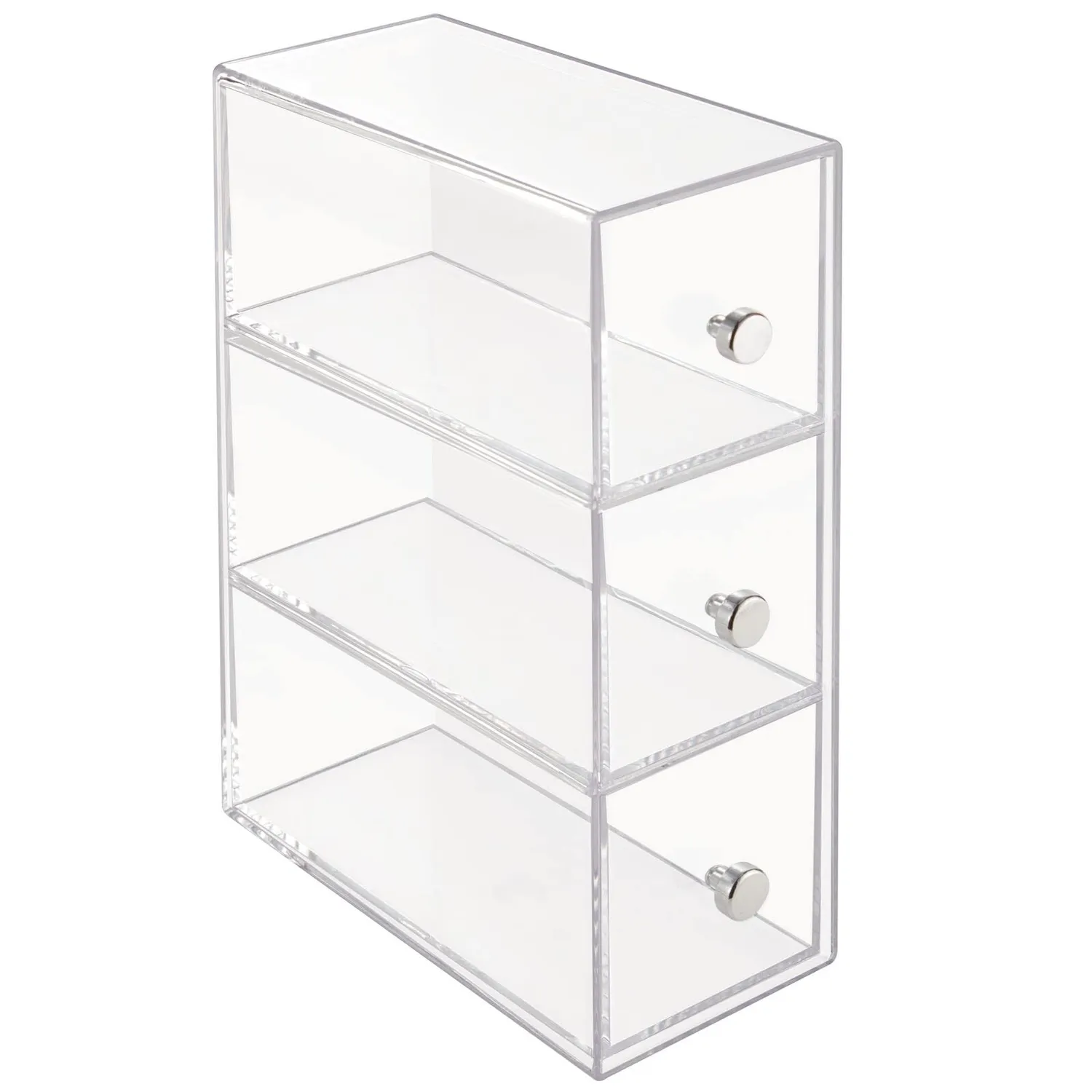 mDesign Aufbewahrungsbox Bad 3 Schubladen Durchsichtig