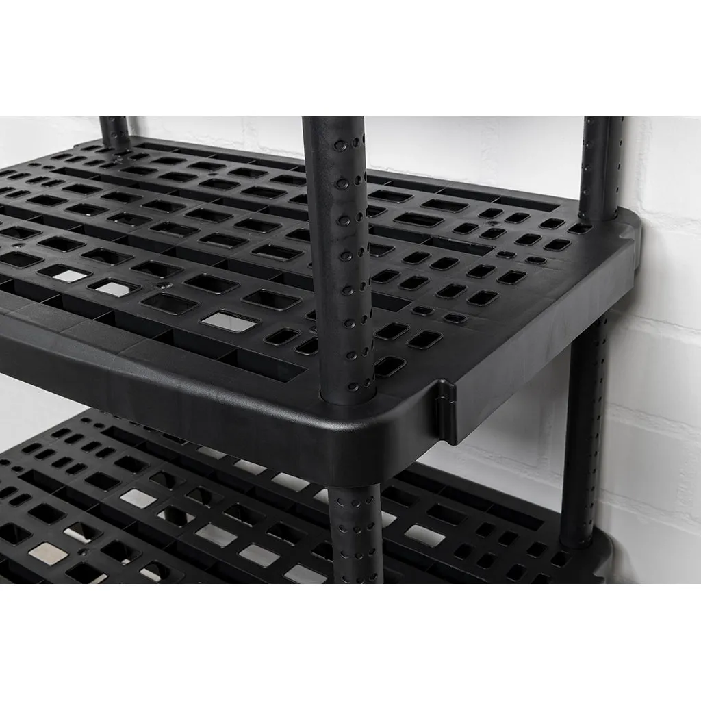 Kreher Scafalle Schwerlastregal Kunststoff 93x59x188 cm schwarz