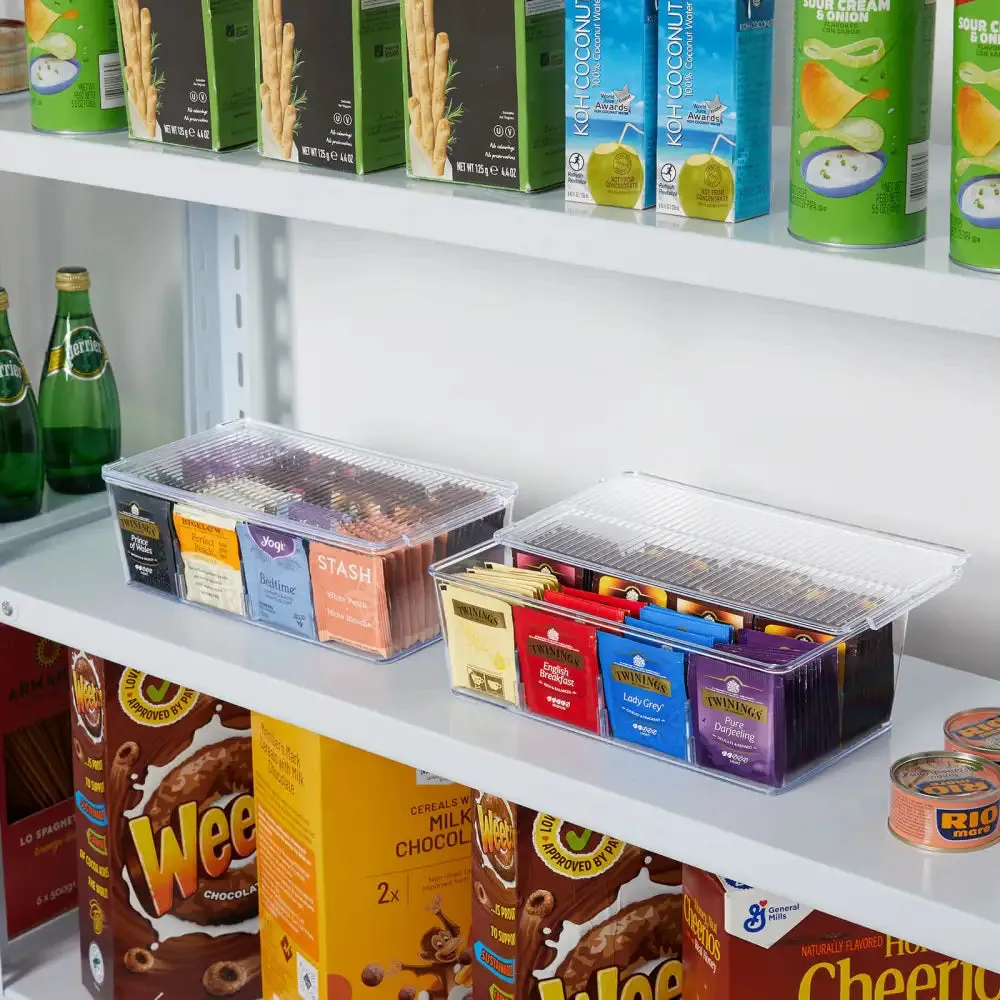 Lifewit Teebeutel Box Küche transparent mit Deckel