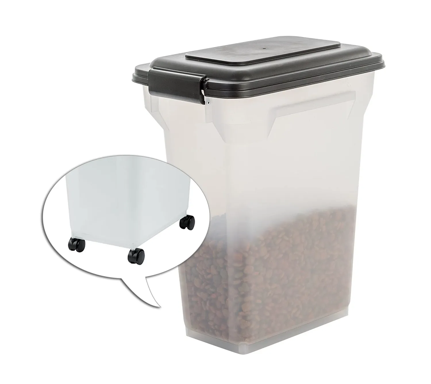 Iris Ohyama ATS-L Futterbox 45 L grau luftdicht mit Schaufel