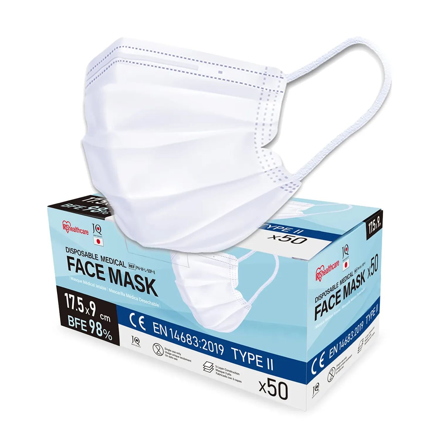 Iris Ohyama Mask PK Einwegmaske Größe S Weiß 105 Stück