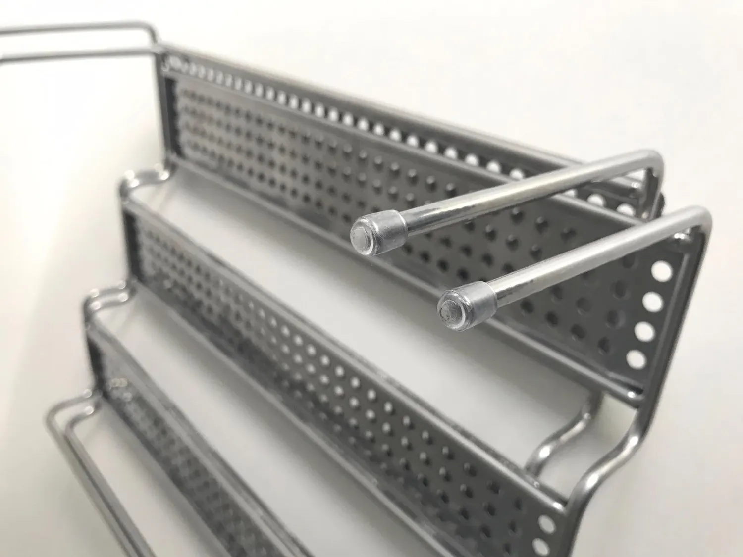 mDesign Gewürzregal ausziehbar Metall silber 35,5 cm