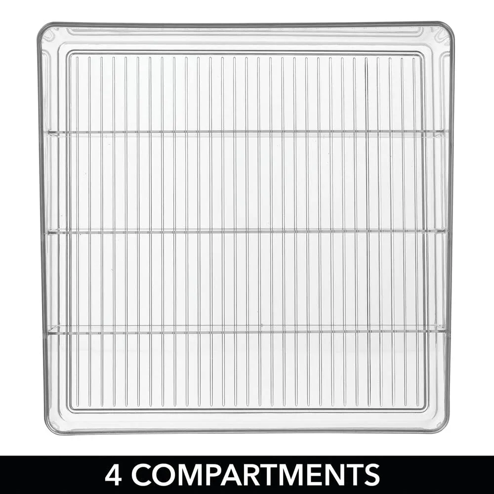 mDesign Küchen Organizer Kunststoff 4er-Set durchsichtig
