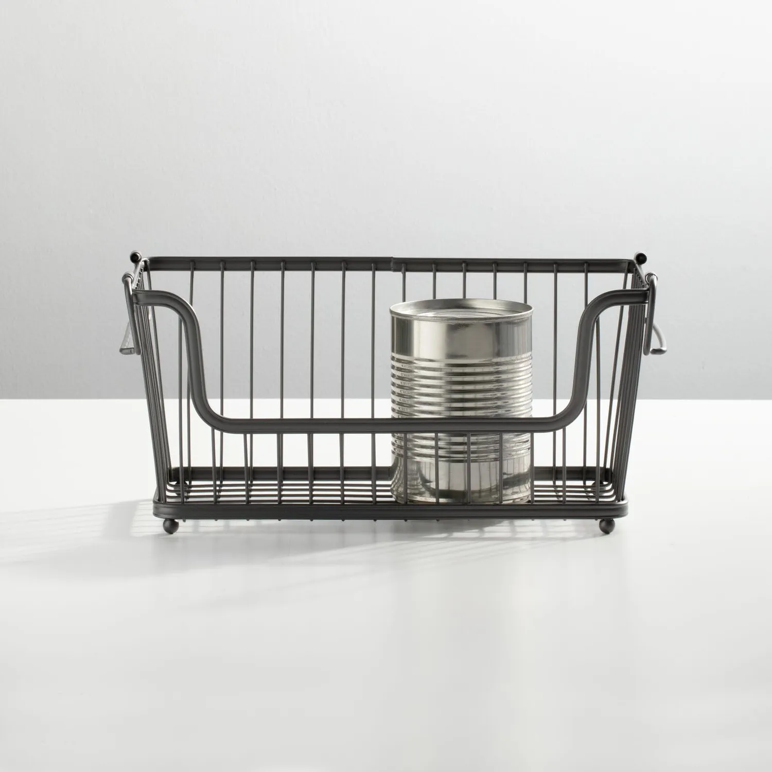 M Design Metall Ablagebox Drahtkorb 6er-Set dunkelgrau