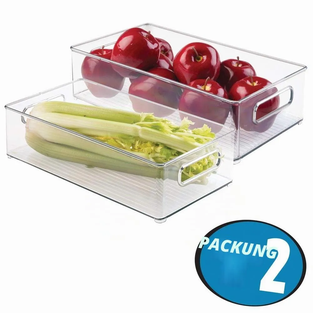 mDesign Aufbewahrungsbehälter 2 Stück transparent BPA-frei