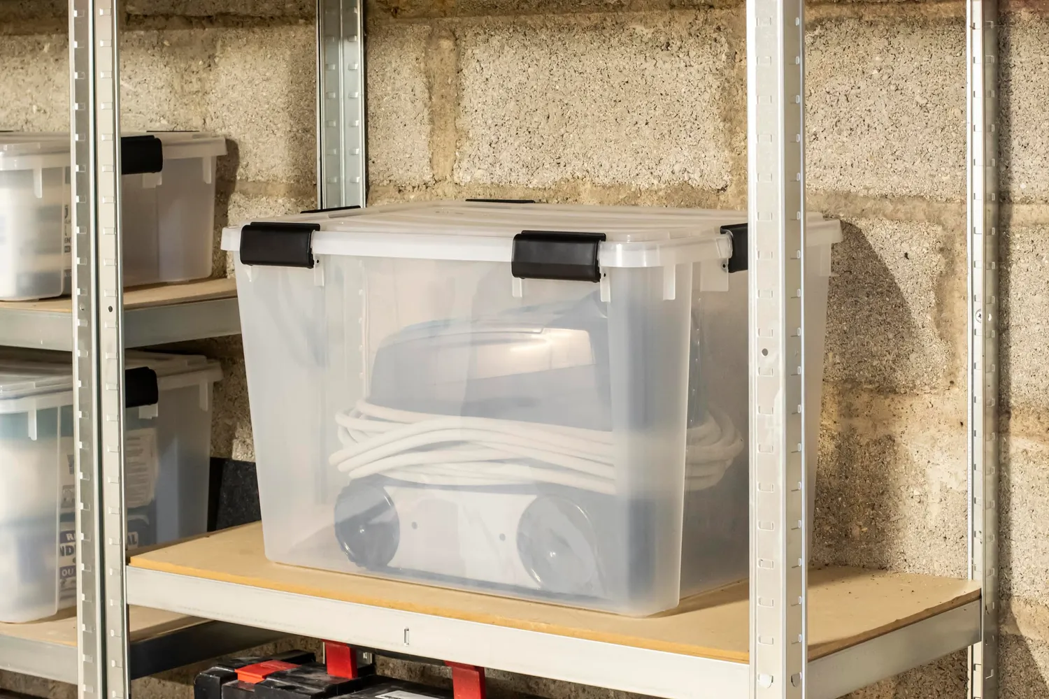 Iris Ohyama AT-LD Aufbewahrungsbox 70L 3er-Set transparent