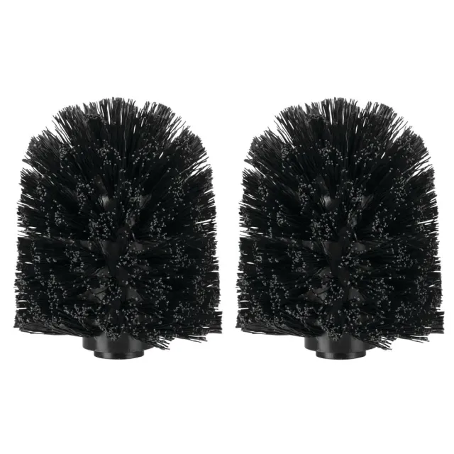 mDesign WC Ersatzbürstenkopf 2er-Set schwarz Kunststoff