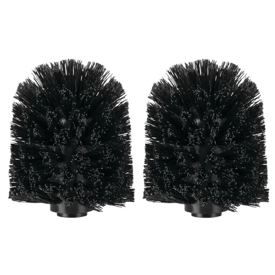 mDesign WC Ersatzbürstenkopf 2er-Set schwarz Kunststoff