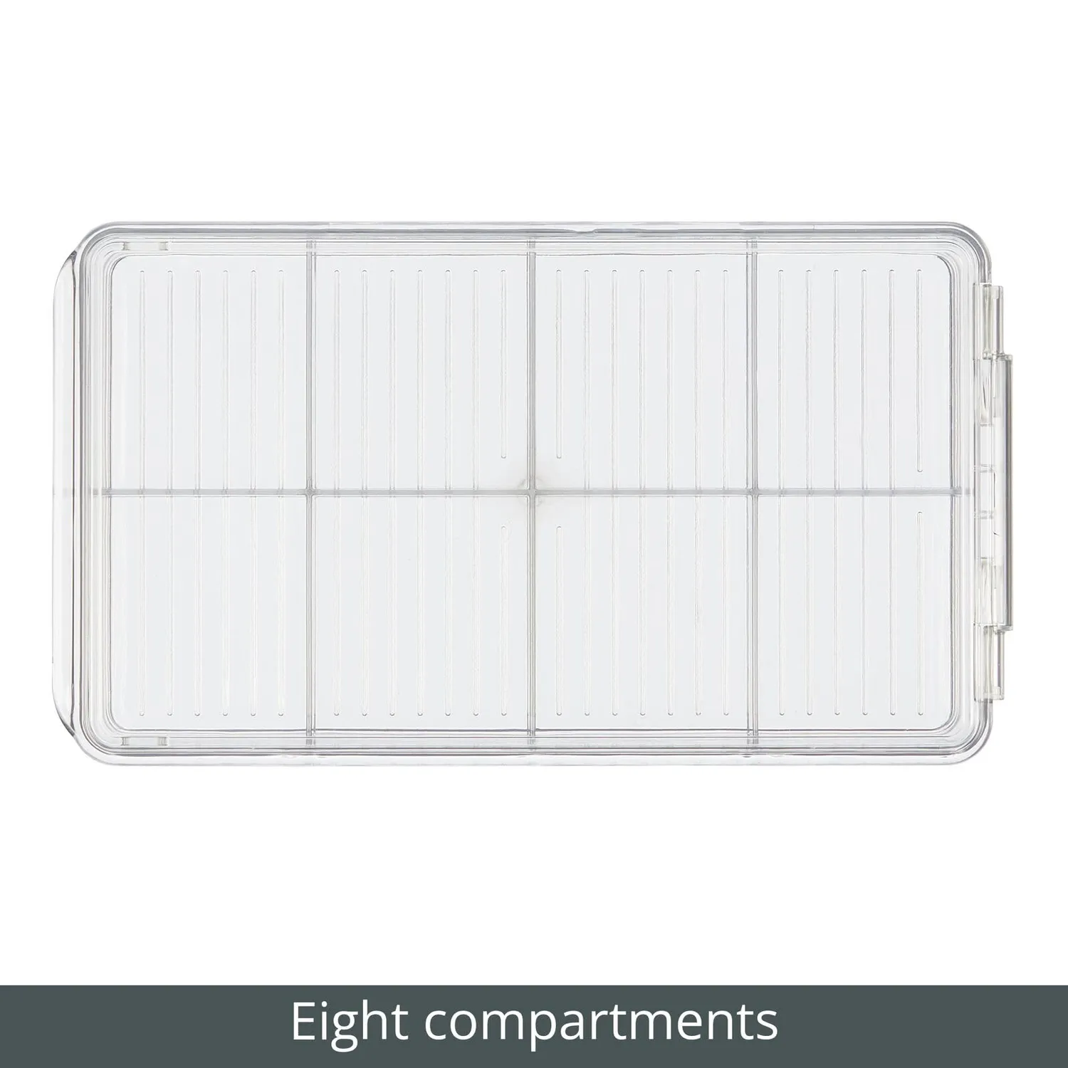 mDesign Küchen Organizer Teebox 8 Fächer transparent