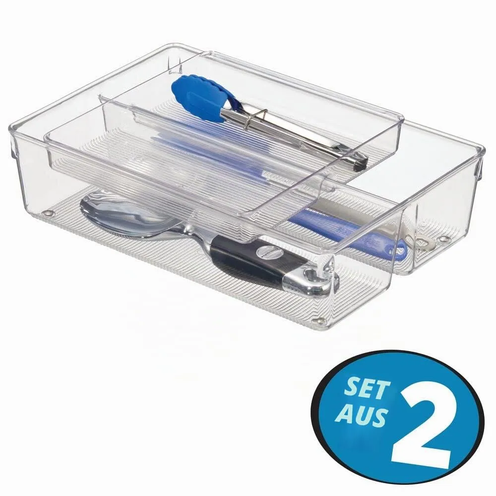 mDesign Schubladen Organizer Besteckeinsatz 30,5cm 4 Fächer