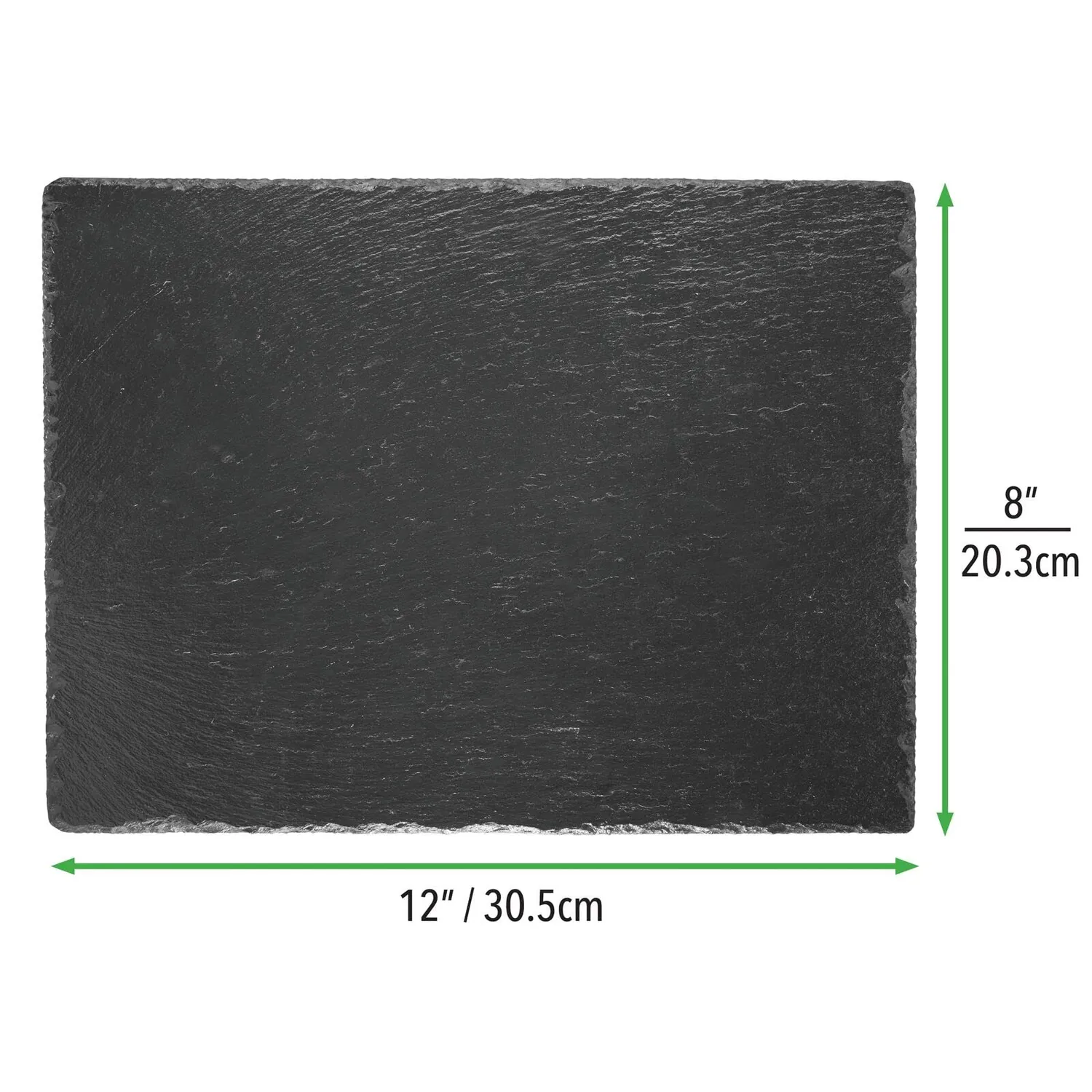 mDesign Schieferplatte Serviertablett 4er-Set schwarz