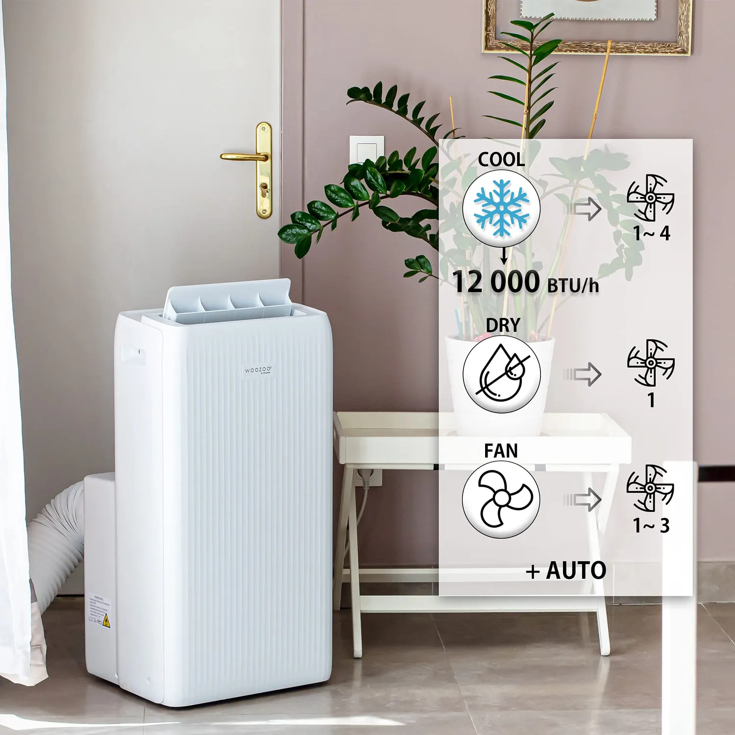 Iris Ohyama Woozoo IPE-1221G mobile Klimaanlage 3,5kW weiß 23m²